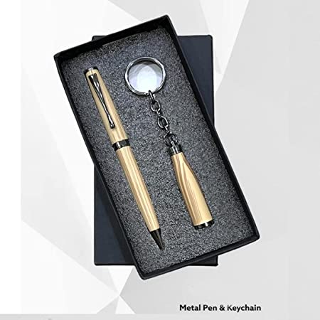 Metal Pen and Keychain 2 in 1 Gift Set